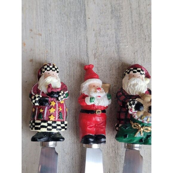 Boston Warehouse Santa Claus charcuterie‎ board Knife Set Xmas figure decor - Picture 3 of 7